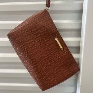 Brown  wrist bag